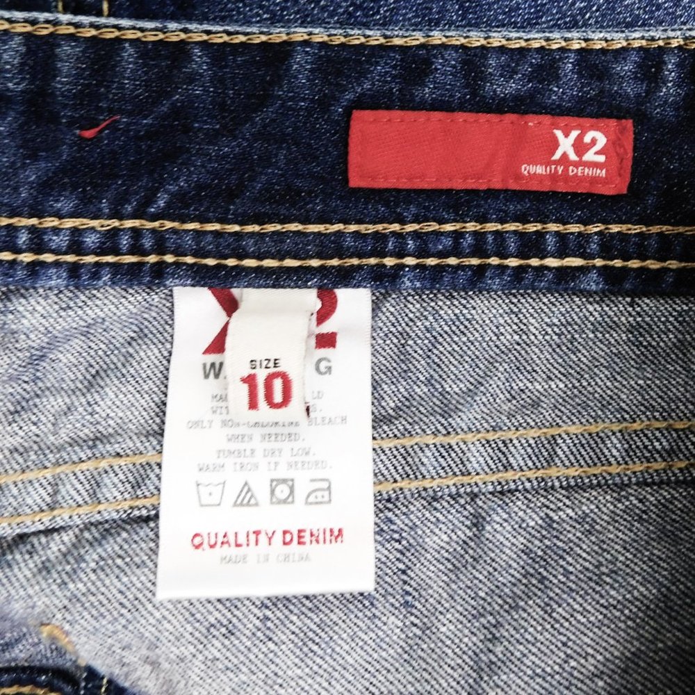 X2‎ Women Jean Shorts Dark Blue 10 - Picture 4 of 5